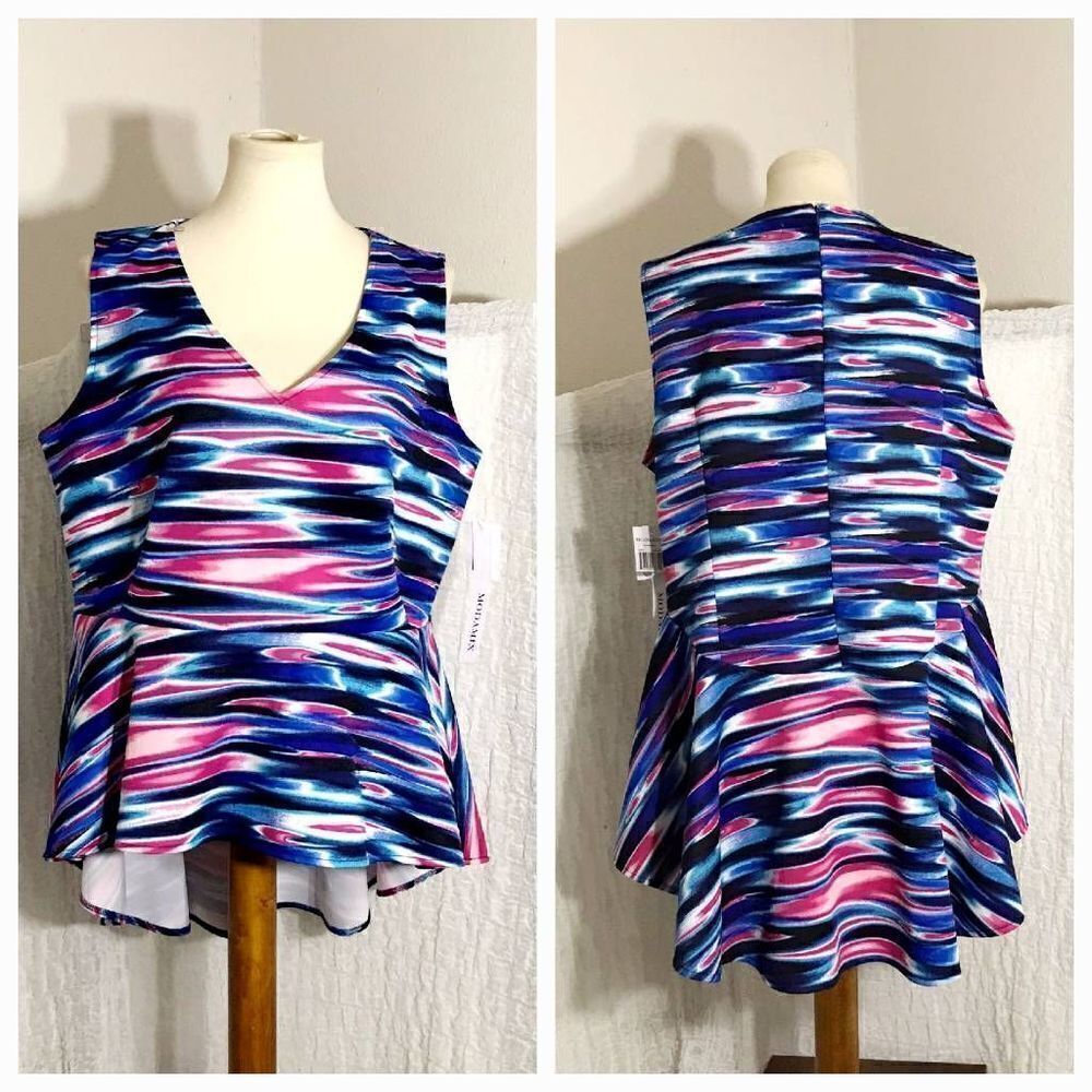 ModaMix NWT Multi-Colored Print Top Size 1X